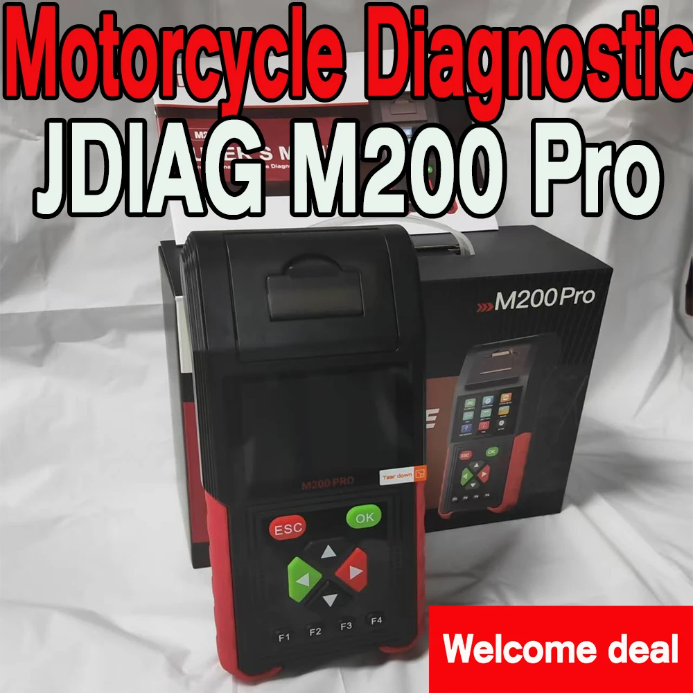 Best 2026 JDiag M200 Pro Motorcycle Diagnostic Tool Support ECU Remapping Programming Battery Tester Automotive Testing M200 Pro
