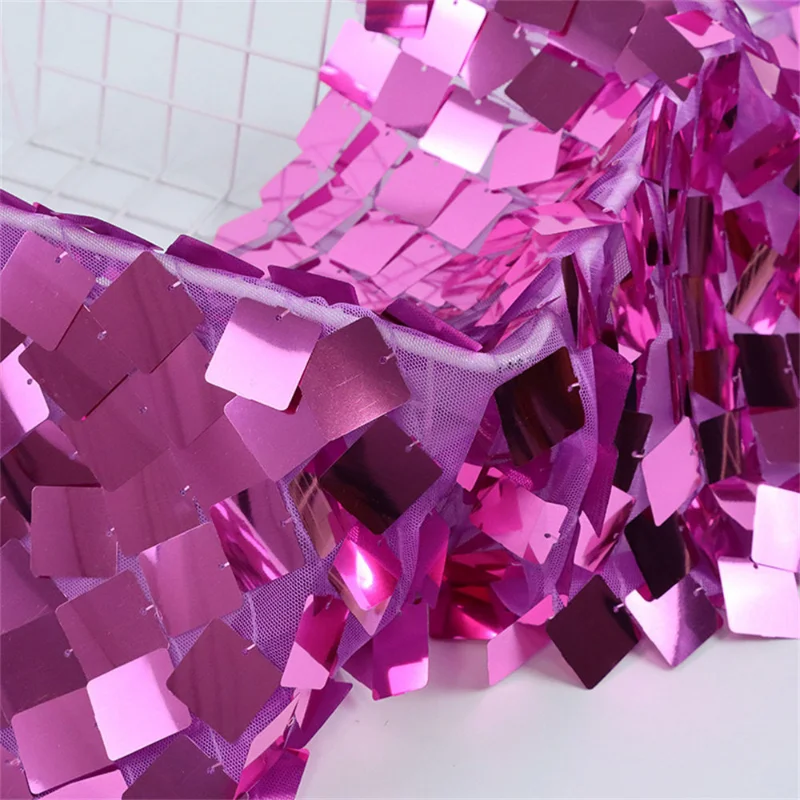 

Square Sequin Embroidered Tulle Fabric for DIY Sewing Handmade Wedding Dress Stage Costume Clothing Fashion Material Cloth