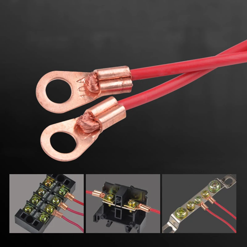 OT 10A 60A 100A 200ACable Copper Lug Battery Connector Ring Terminal 20A 30A 40A 50A 150A 200A 300A