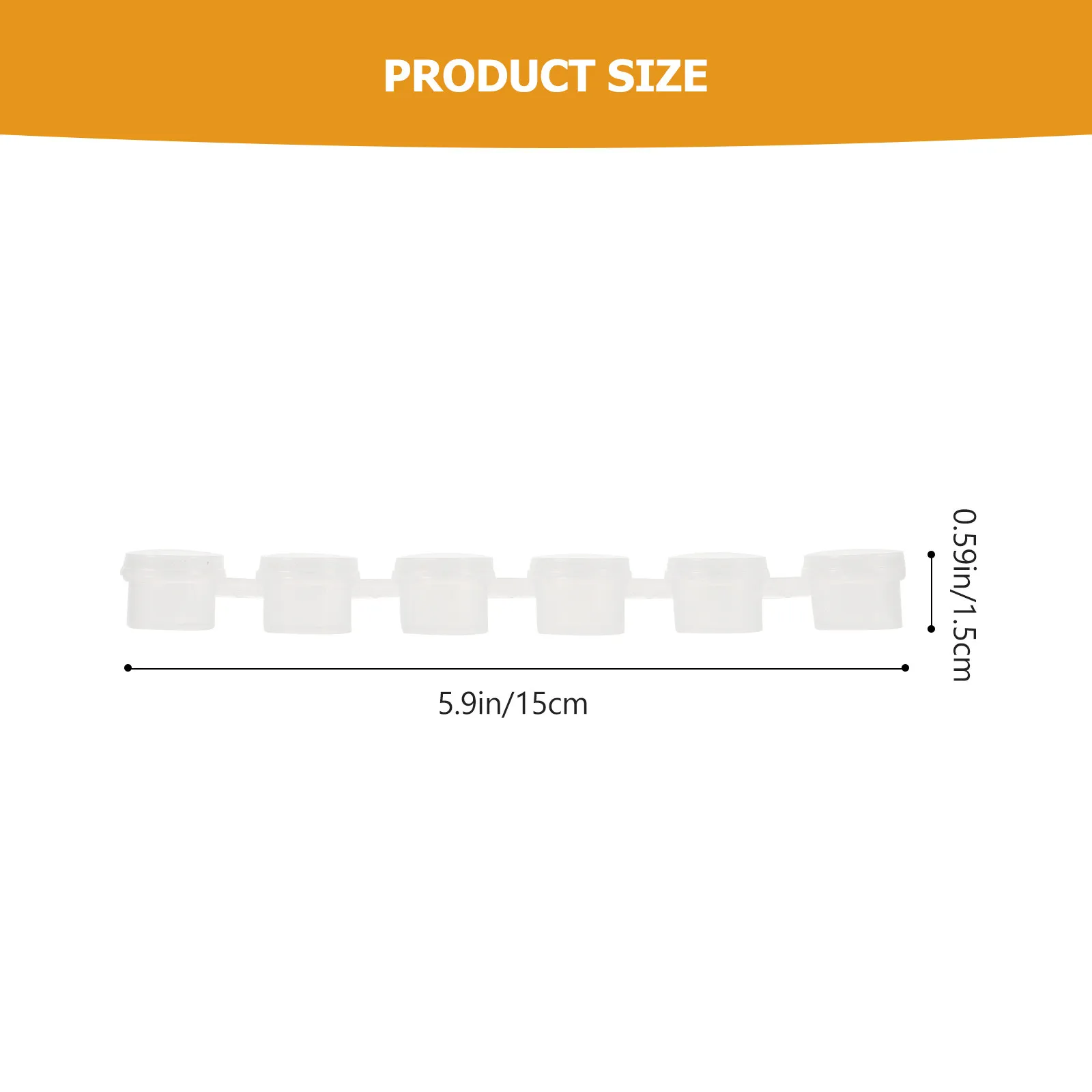 40Pcs Strips Plastic Storage Containers 6 in 1 Mini Paint Pots Leak Proof for Painting Supplies Panit