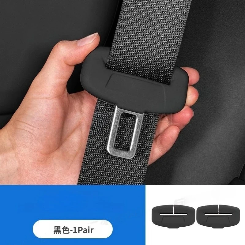 2/4Pcs Silicone Seat Belt Buckle Cover Anti Scratch Silent Bumper Car Seatbelt Protector Anti Collision Interior Clip