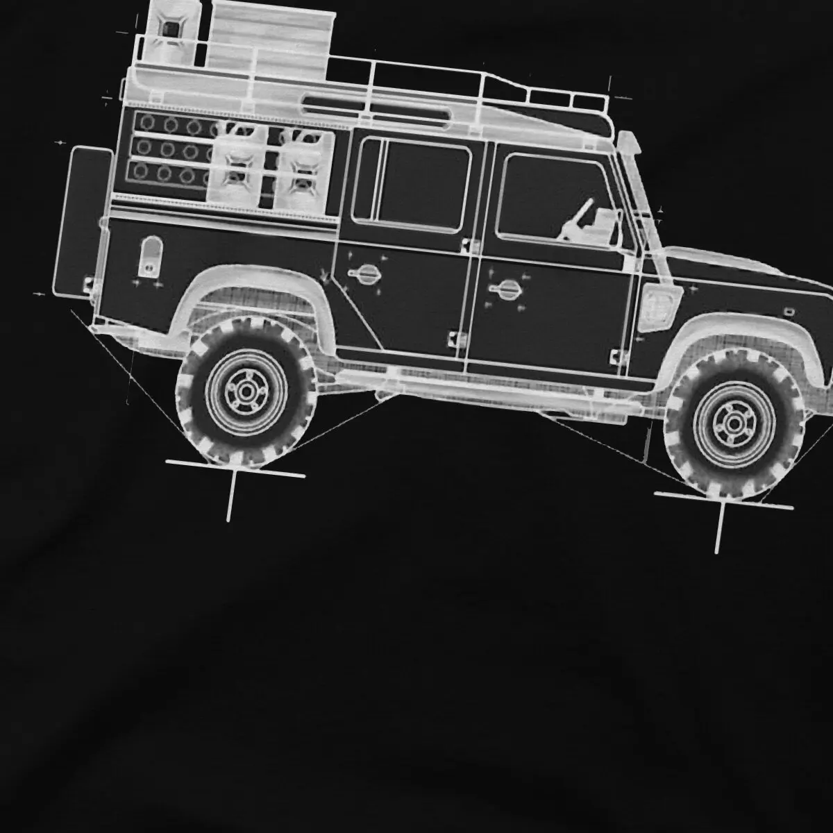 Men\'s T-Shirt Defender 110 rough Blueprint Fashion Cotton Tee Shirt Short Sleeve Land Rover SUV T Shirt O Neck Tops Printing