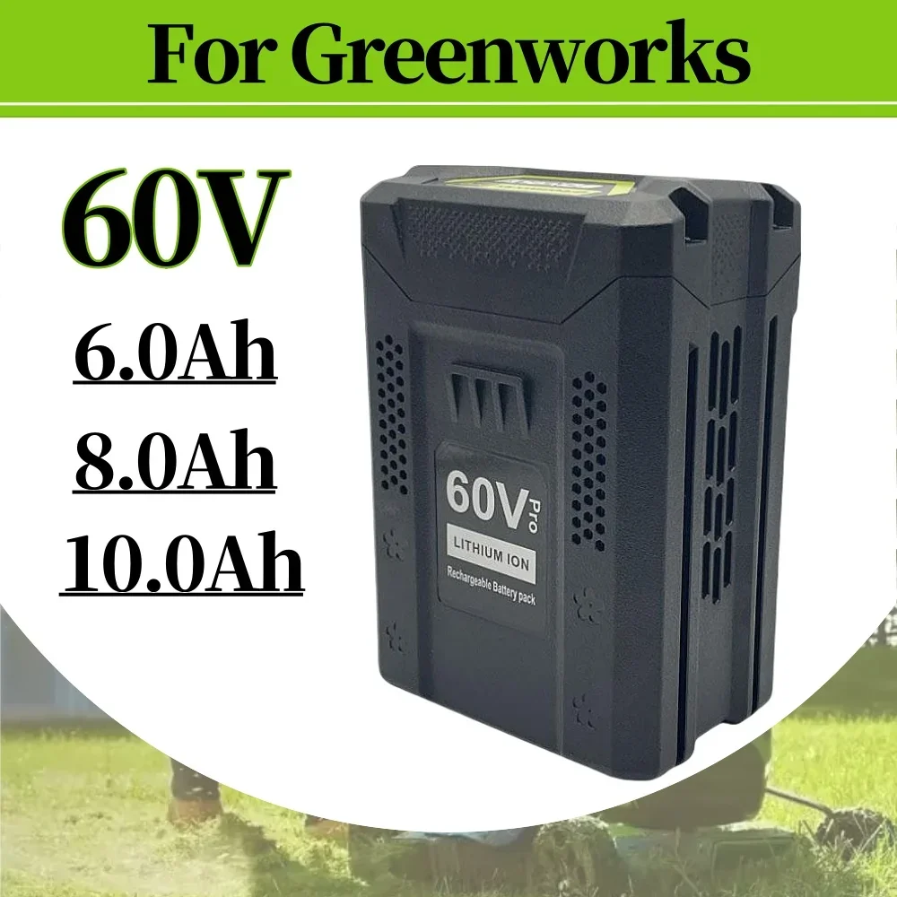 

Applicable Greenworks Pro 60V 6.0/8.0/10.0Ah Li-ion Battery High Capacity Replacement Battery with BMS Compatible LB60A01 LB60A