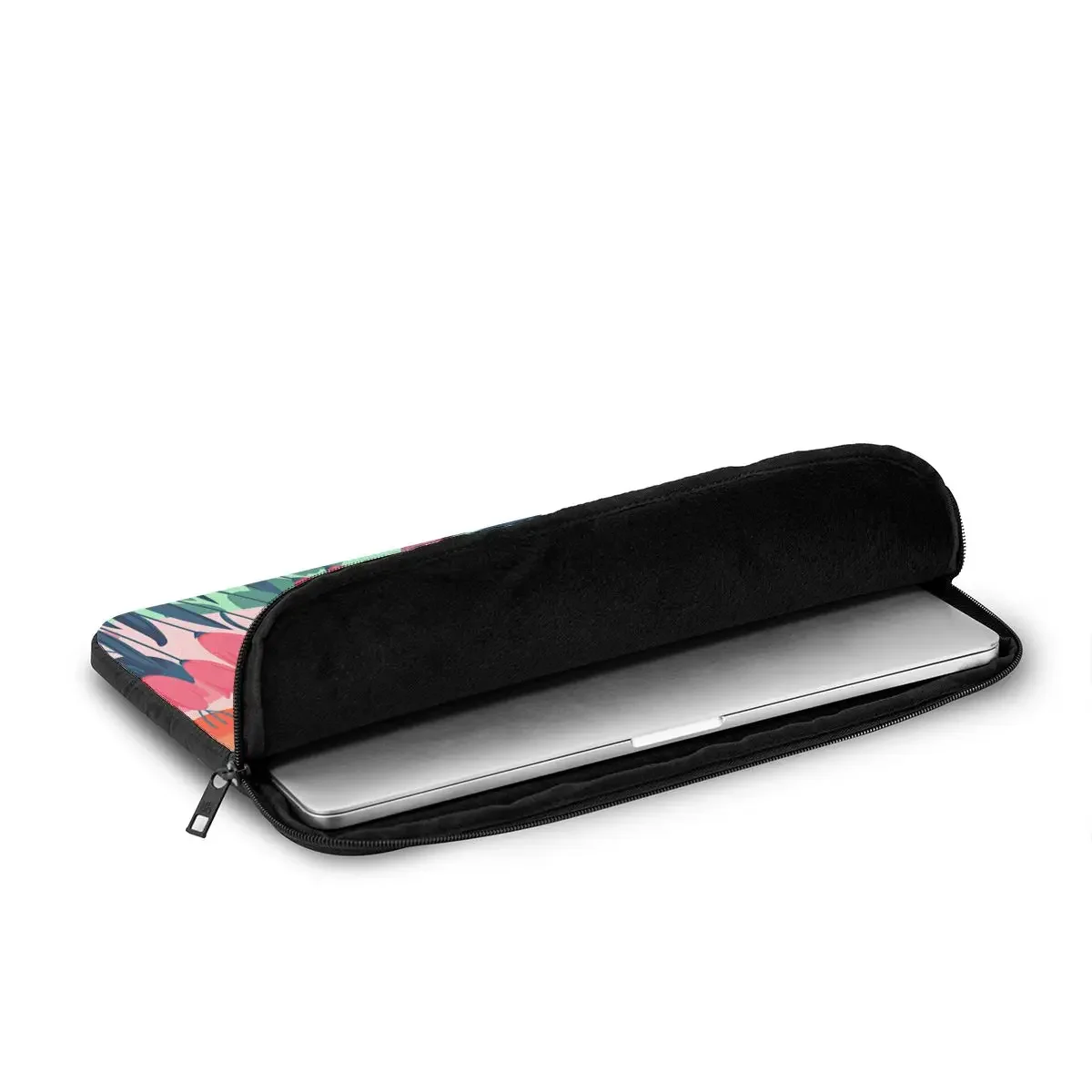 Juste pour ordinateur portable avec paysage de printemps, arbres de colline, plantes, buissons, atoway et tulipes, fleurs, housse pour ordinateur portable, sac à manches