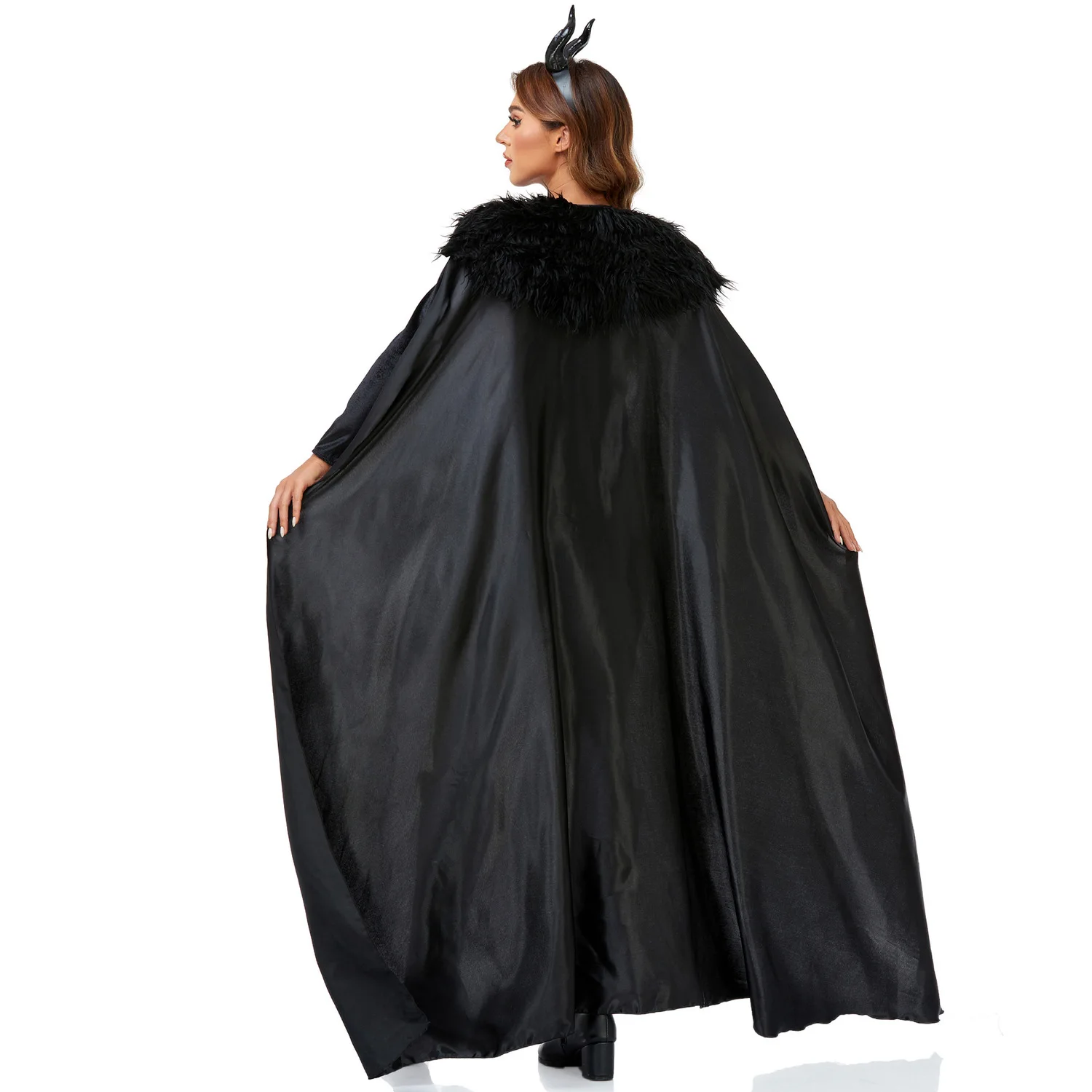 S Beau Evil Witch Costume Mantello Cosplay Role-plang loween Outfit Abbigliamento tradizionale cinese da donna Stage Cos...