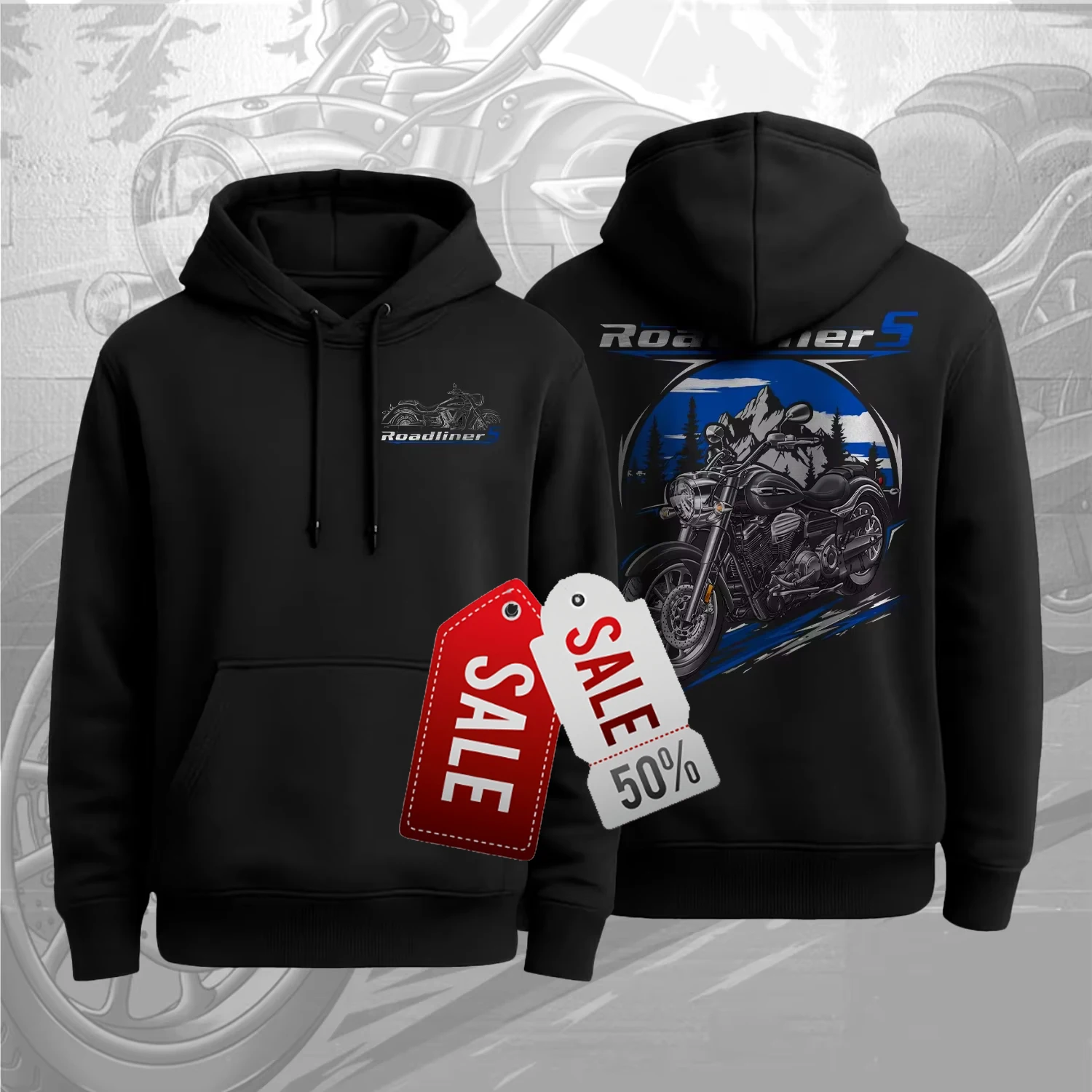 2011-2015 Models Japanese Roadliner S Motorcycle Pullover Hoodie 100% Cotton Comfortable Casual Mens Clothes Streetwear