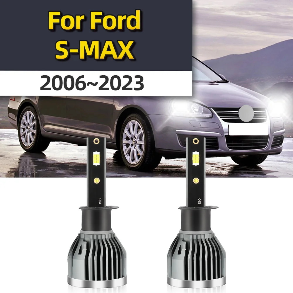 2x H1 Led Light Canbus Bulb Car Headlights High Power Auto Fog Diode Moto Driving Running Lamp 12V 120W For Ford S-MAX 2006~2023