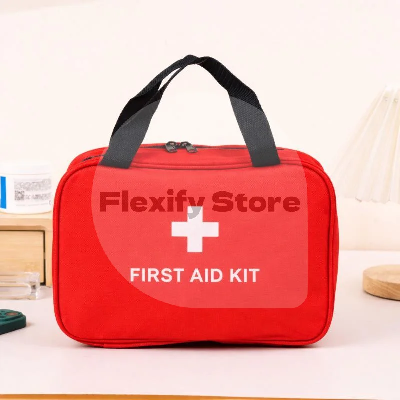 Portable First Aid Kit Scratch Resistant Compact Medical Storage Pouch for Home Travel Camping Outdoor Adventure