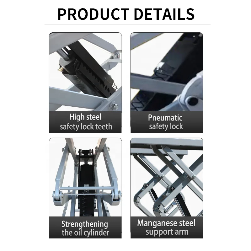 Barato em terra Scissor Lift, CE carro grua exportador, 3.5T Auto Lifter, Elevador do carro