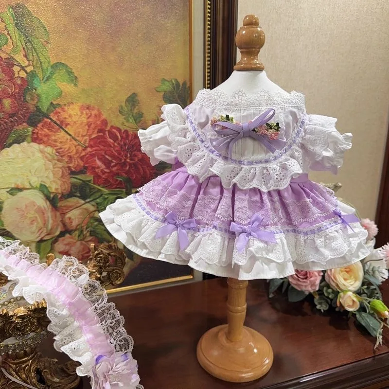 

20 см хлопковая кукольная одежда 10 см 15 см 40 см хлопковая кукольная юбка, светло-фиолетовая 50- 55 см одежда для куклы реборн Бесплатная доставка