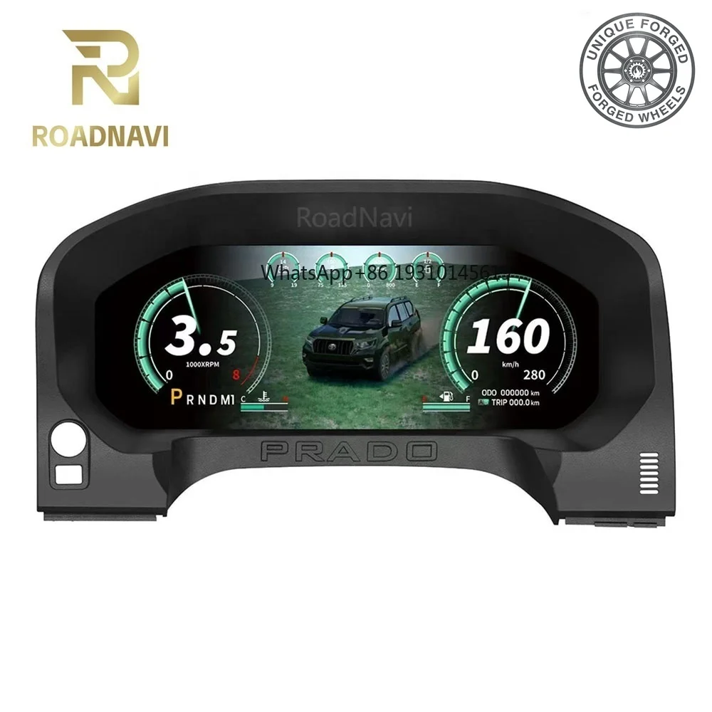 

26style BC RoadNavi New Car Digital Cluster LCD Speedometer Instrument Dashboard for Toyota Prado LC120 2010-2023 Compatible Oil