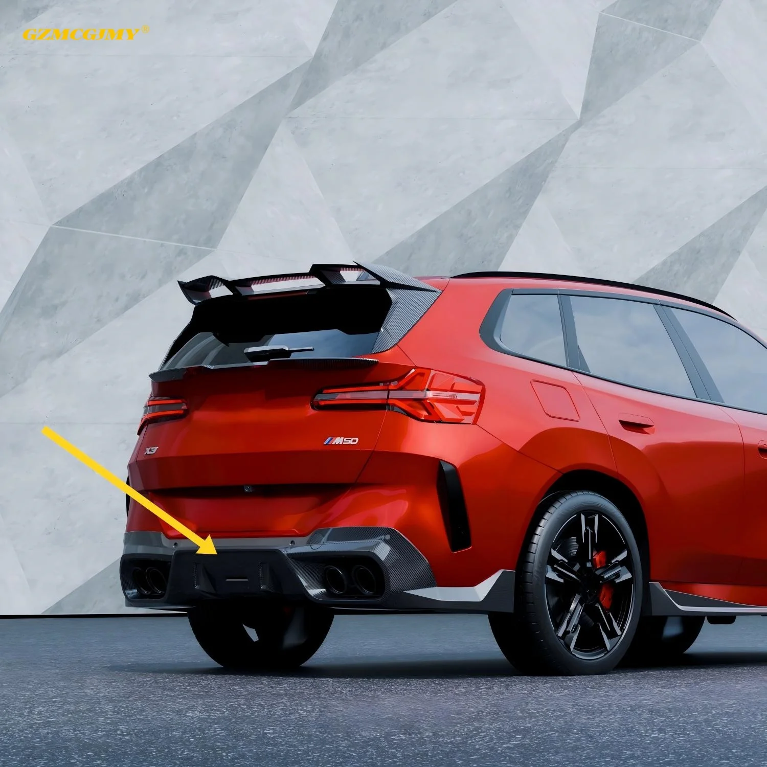 

2025-High Quality Carbon Fiber Diffuser Bumper For BMW X3 G48 SQ Style Car Bumpers Car Bumper Rear Diffuser