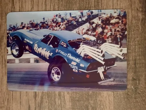 Fugitive Corvette Gasser Hot Rod Street Car  Metal Wall Sign