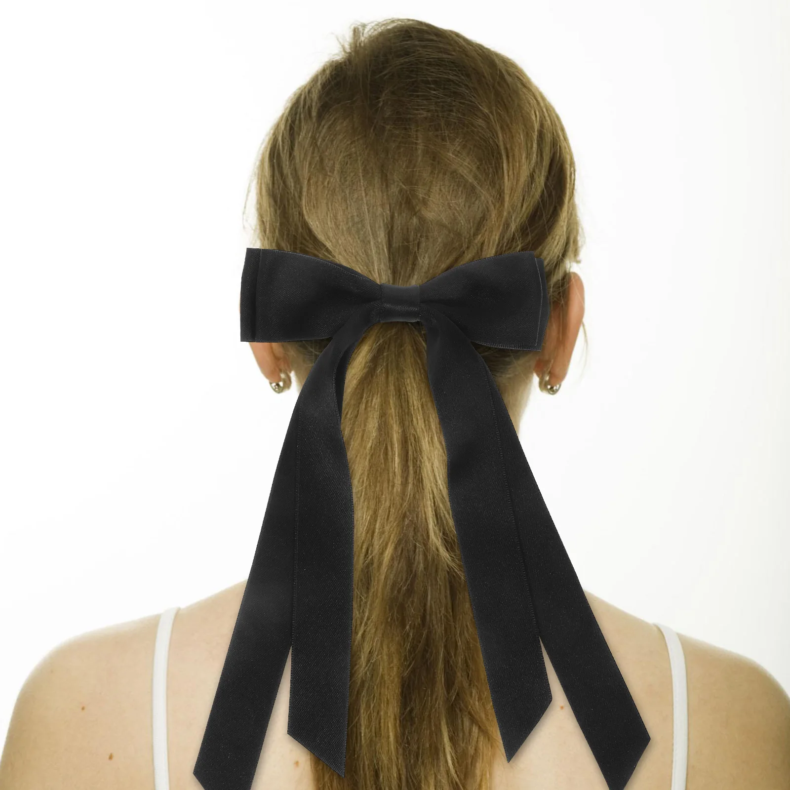 2개 세트 우아한 리본 헤어 클립 대형 리본 바레트 여성용 웨딩 생일 선물 장식용 헤어핀