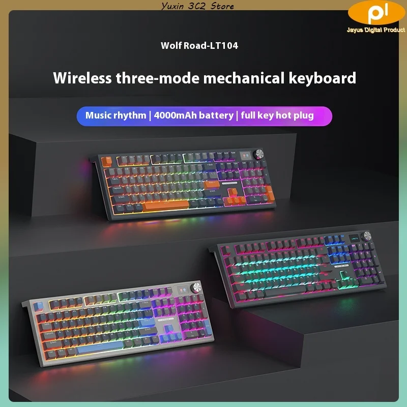 Imagem -01 - Teclado Mecânico Langtu sem Fio Bluetooth Gamer Office E-sports Game Rgb Hotswap 104key 2.4g Modo Triplo Llm104 teclado mecanico langtu sem fio bluetooth gamer office e sports game rgb hotswap 104key 24g modo triplo llm104 01