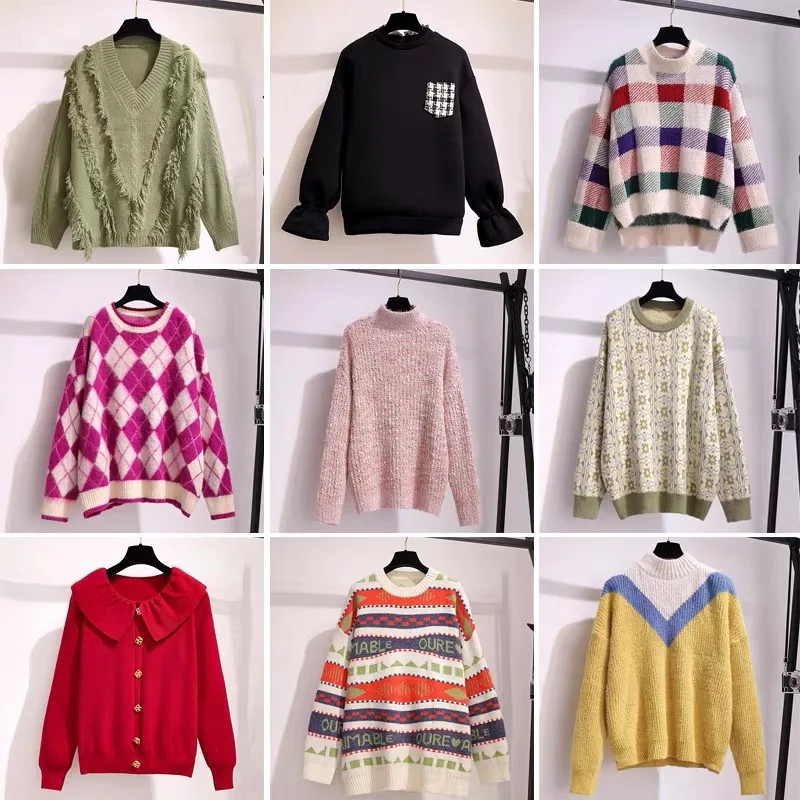 

Women's Knitted Sweater Thermal Thiened Long Sve round Ne Cotton Blend Fce Warm Coat Casual Faion Spring Autumn