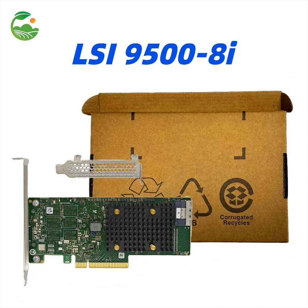 LSI 9500-8i PCIe 4.0 X8 Tri-Mode HBA IT Mode - 8-Port SAS/SATA/NVMe Adapter for Server/NAS 05-50134-01