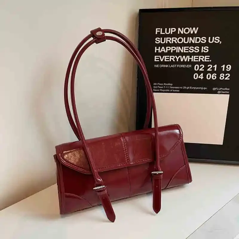 

Легкая роскошная сумка в стиле ретро для женщин, осенне-зимняя новая мода, портфель большой емкости, французские универсальные сумки на одно плечо