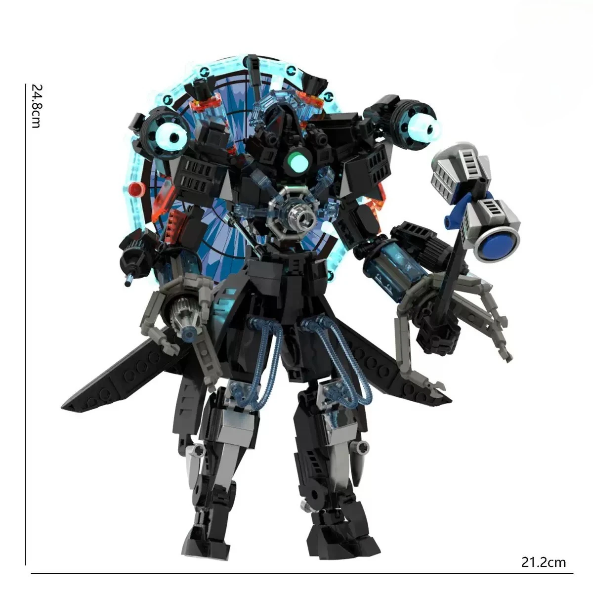 

Совместимые с LEGO строительные блоки MOC: абстрактные модели, гигантская двойная пушка Trisolaran, титановый монитор, игрушки-конструкторы