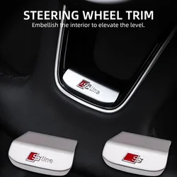 Car steering wheel decoration sticker For Audi S LINE A4l A3 Q3 Q5 Q7 A5 Q2L Car interior decoration Accessories