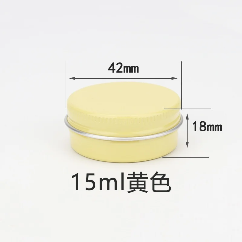 

200pcs 15ml 42*18 Colorful Mini Small Round Aluminum Jar Pot 15g 0.5oz Tin Can Skincare Packaging