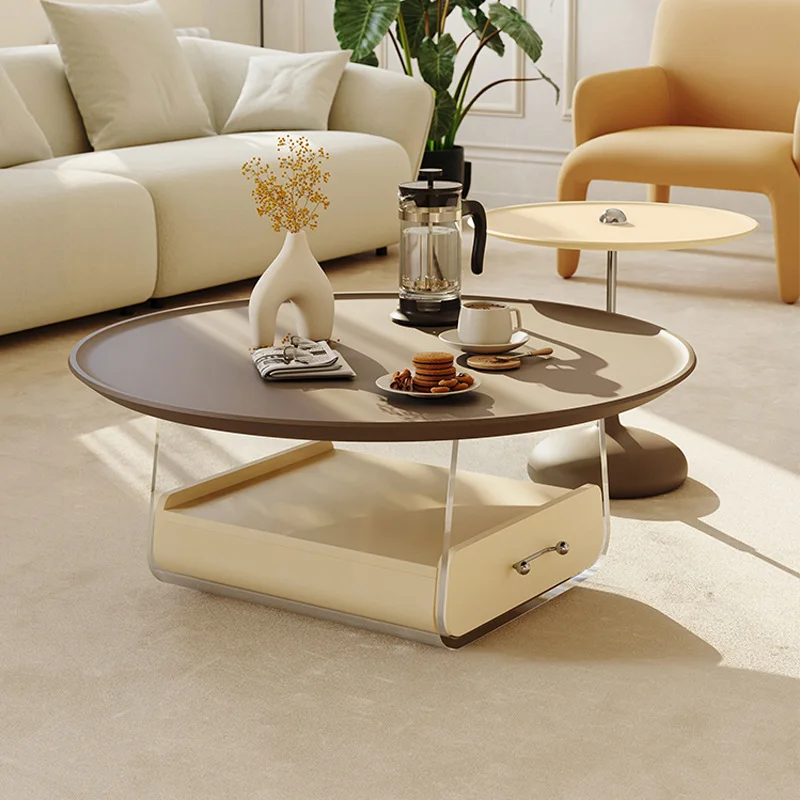 

Minimalist Italian Coffee Table Center Designer Organizer Storage Modern Side Table Aesthetic Couchtisch Lounge Suite Furniture