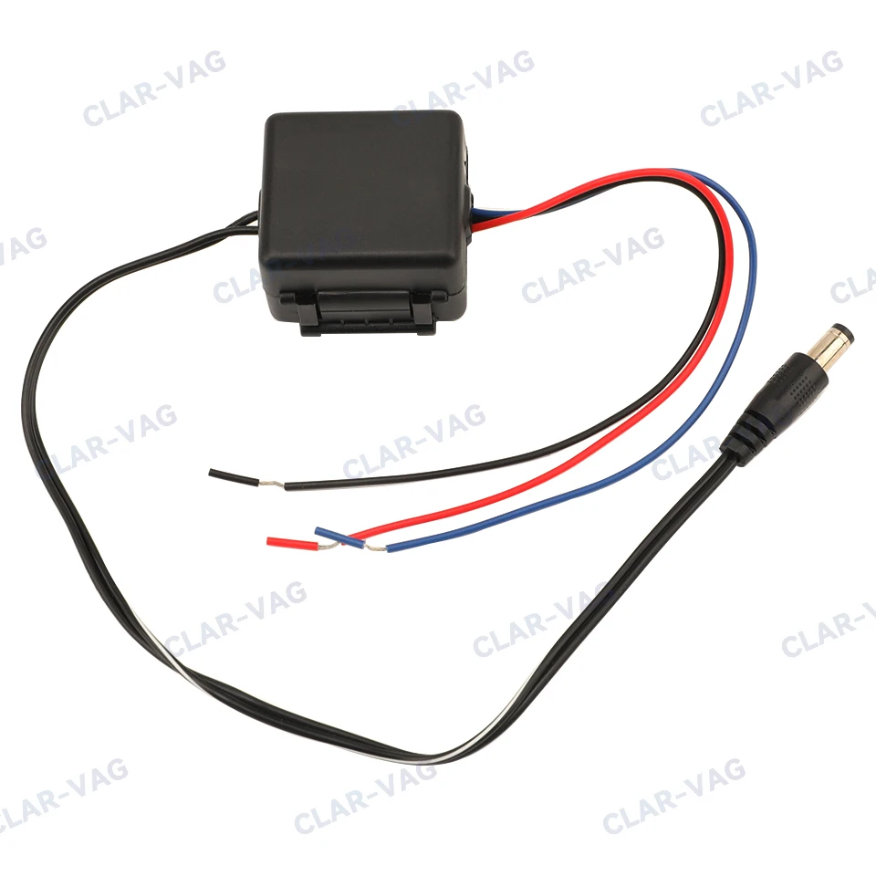 Câmera de visão traseira do carro Power Delay Timer Box, DC Power Relé Filtro, Retificador Capacitor Conector, Fit para VW, Audi, 12V, RCD330, RCD340