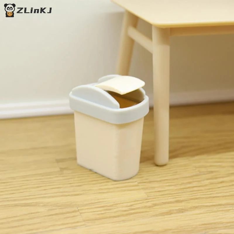 ▶ 1 قطعة غطاء الوجه الصغير سلة المهملات مزبلة لعبة صغيرة نموذج المشهد بيت الدمية اكسسوارات محاكاة سلة مهملات صغيرة #4