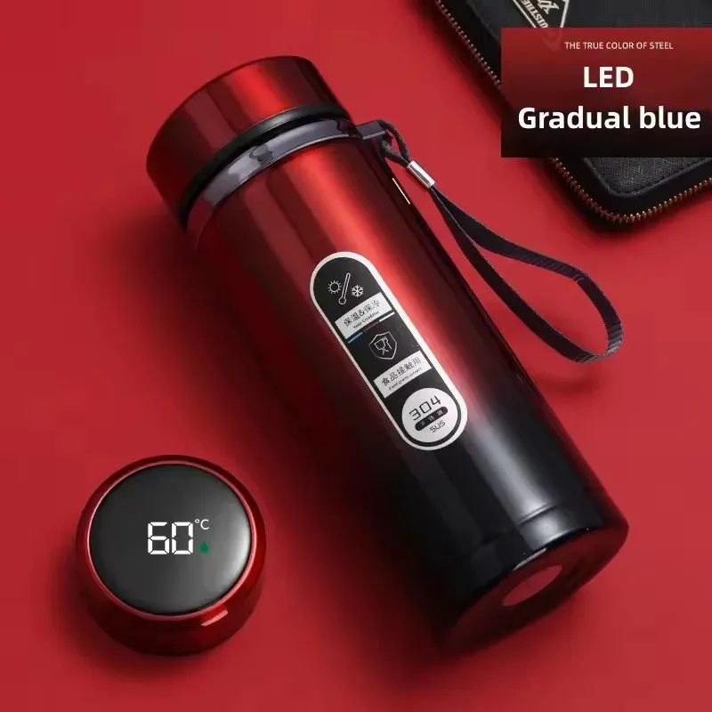 

500ML-1Liter Stainless Steel Thermos Bottle with LED Temperature Display Sus304 Tea Water Bottle Vacuum Flask Portable Cups