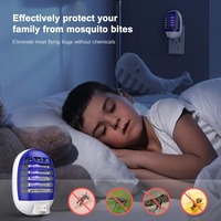 LED UV Electric Mosquito Lamp Socket Mosquito Killer Lamp US/EU Plug Electric Mosquito Fly Bug Insect Trap Killer Night Lamp