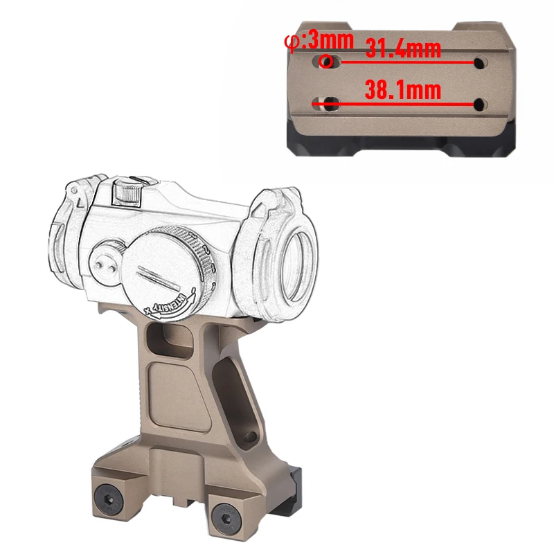 Imagem -06 - Wadsn-tactical Red Dot Sight Monte Âmbito Airsoft Caça Âmbito Montagens Fit Trilho de 20 mm Airsoft com o Objetivo do Jogo Gear Base