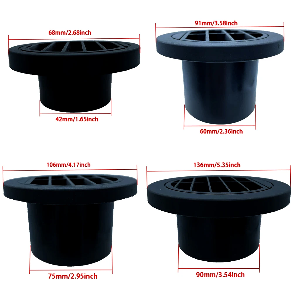 

Поворотный соединитель воздуховода для дизельного отопителя, черный, плоский, круглый, воздуховодный выход для автомобиля, грузовика, фургона, кемпера - размеры 42 мм, 60 мм, 75 мм, 90 мм