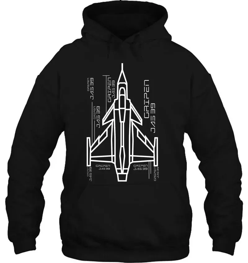 

Gripen Airplane Jas-39 Jet Fighter Souvenir of Fighter Jet Men Hoodie Casual Cotton Autumn and Winter Sweatshirt