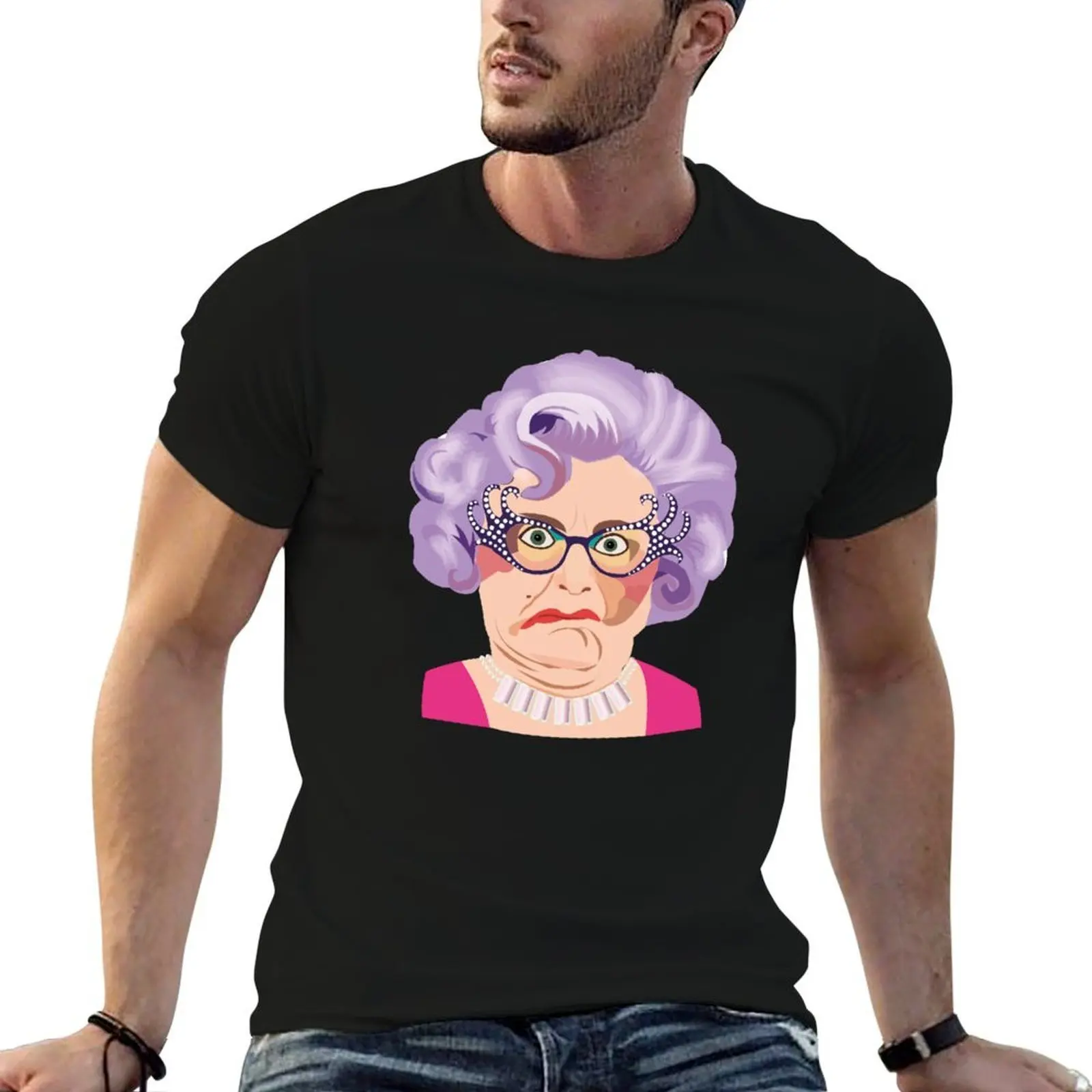 

Dame Edna, Enda Everage, Barry Humphries, Aussie comedy, Australian T-Shirt t shirt man casual T-Shirt