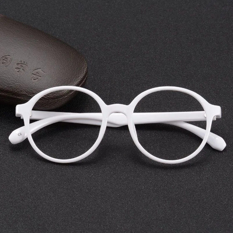 

Vazrobe White Reading Glasses Women Male Round Diopter Eyeglasses Frame Men Anti Blue Light 0 +100 125 175 150 200 250 300 TR90