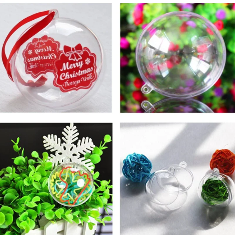 Pack Of 10 PCS Acrylic Clear Bobo Balloons 4cm 5cm 6cm 7cm 8cm 10cm Transparent Balloons DIY Party Decoration