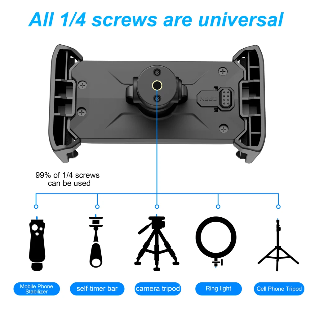 Tripod Mount Tablet Stand for Mobile Phones Can Be Used with A Tripod for Video Shooting Time-lapse or Live Streaming Adjustable