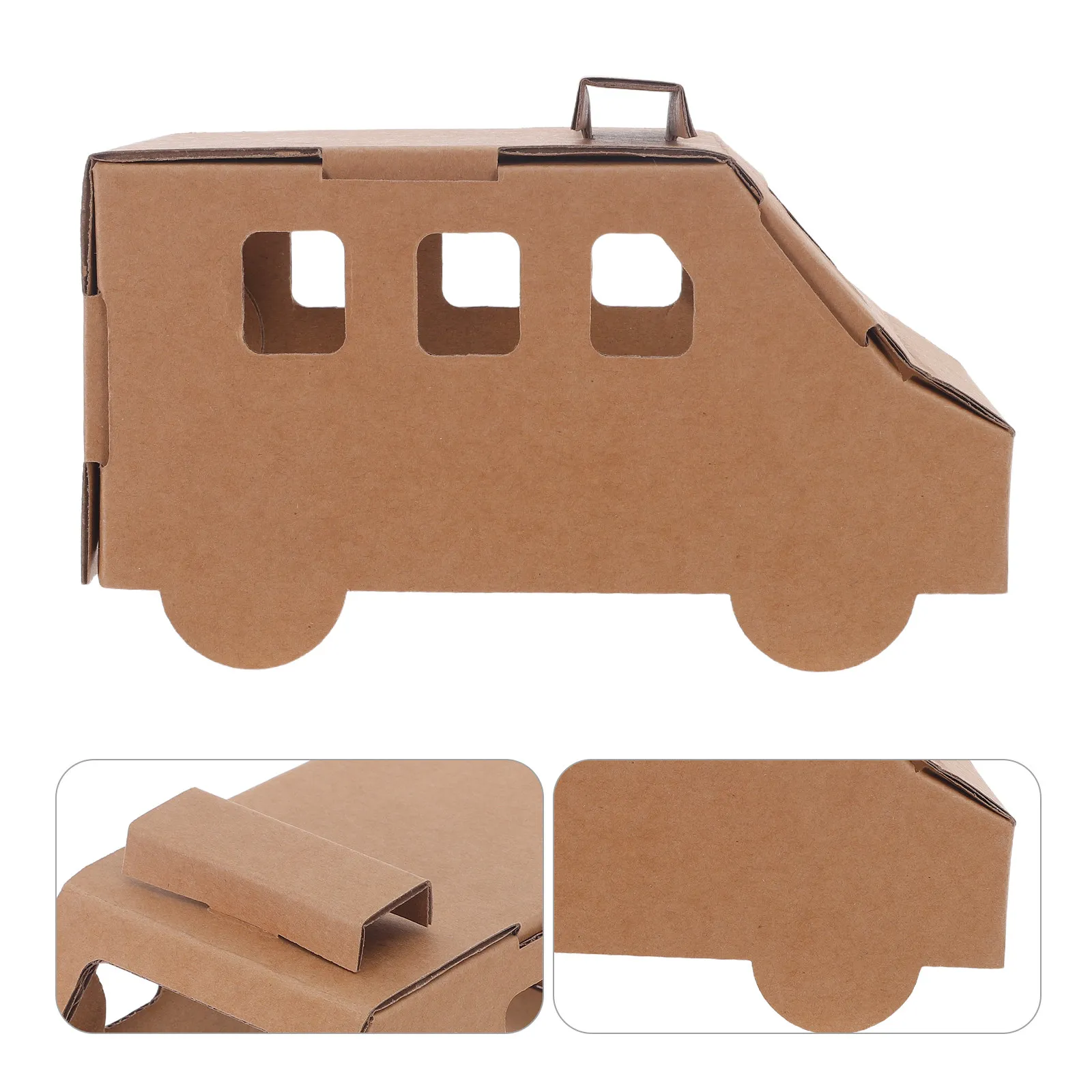 

2Pcs Cardboard Ambulance Craft Kit Pretend Play DIY Build Paint 9.82x6.29x3.54in Creative Kids Construction Set Classroom