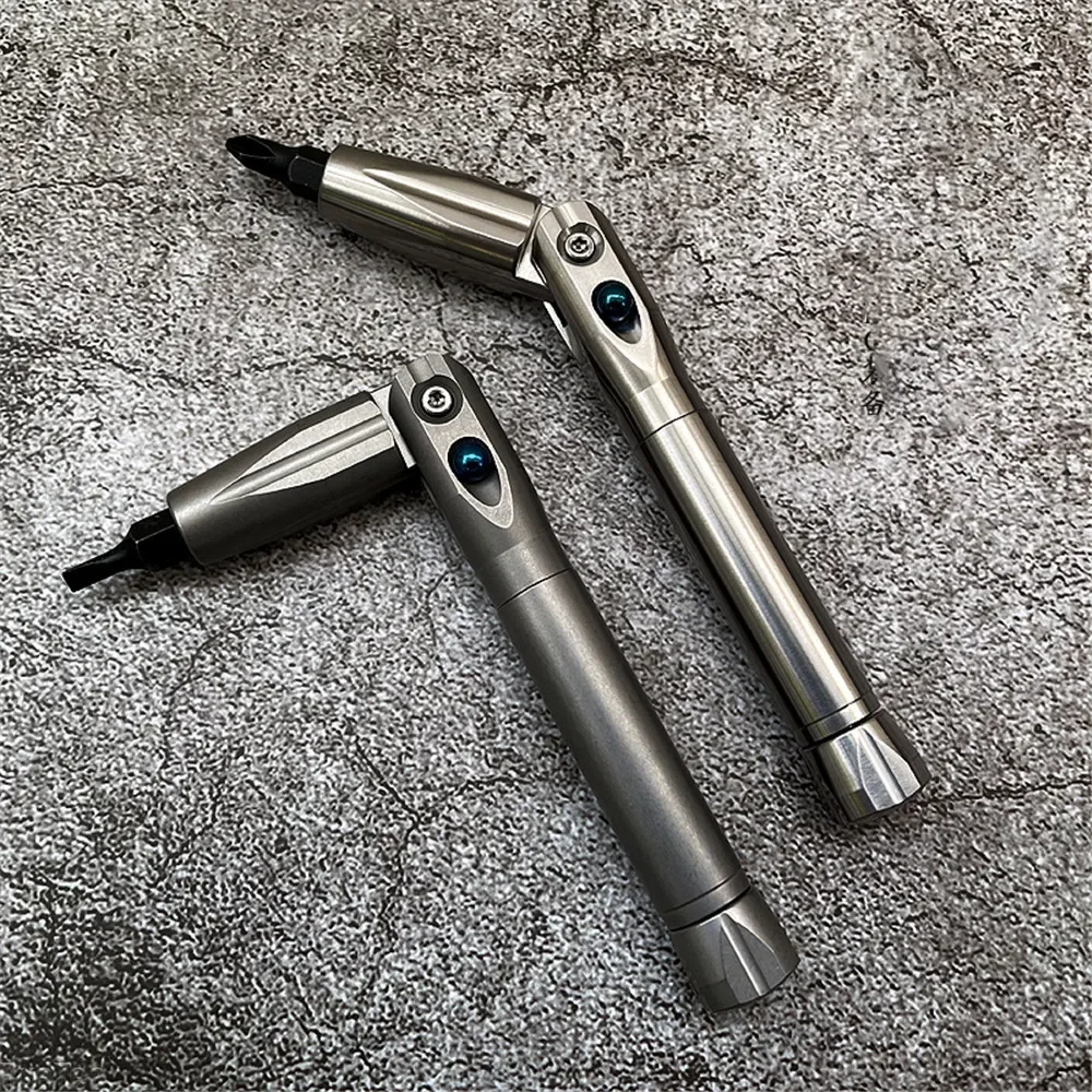 Multi-angle Folding Hand Titanium Screwdriver Home Carry EDC Portable Tool Hand Tools Men Gift