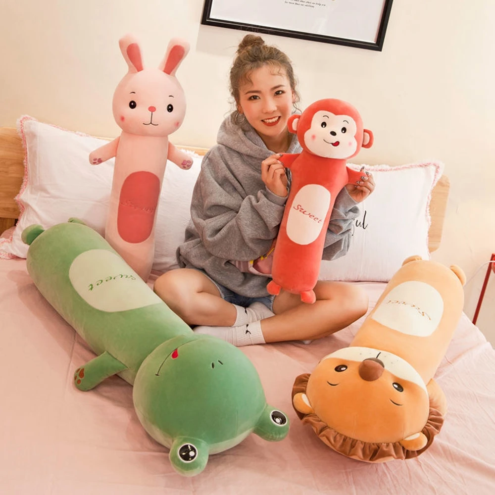 50cm Cute Rabbit Pillow Plush Toy Lion Monkey Frog  Animal Long Leg Sleeping Cushion Doll To Children Birthday Christmas Gift