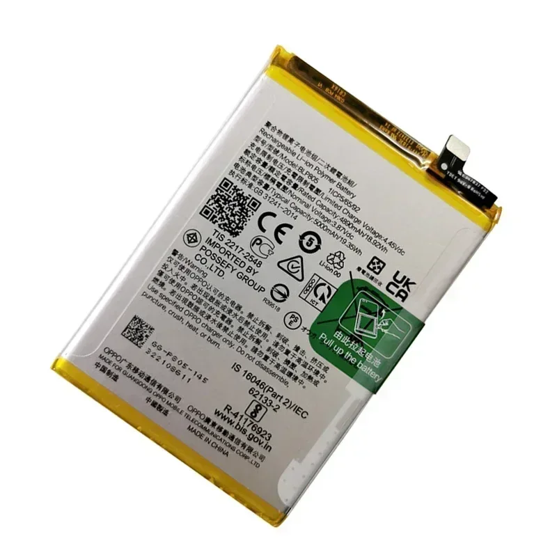 Original Replacement Battery For Oppo,BLP805,5000mAh,For Oppo A16,A32,A53,A54,CPH2269,PDVM00,CPH2127, CPH2131,CPH2239