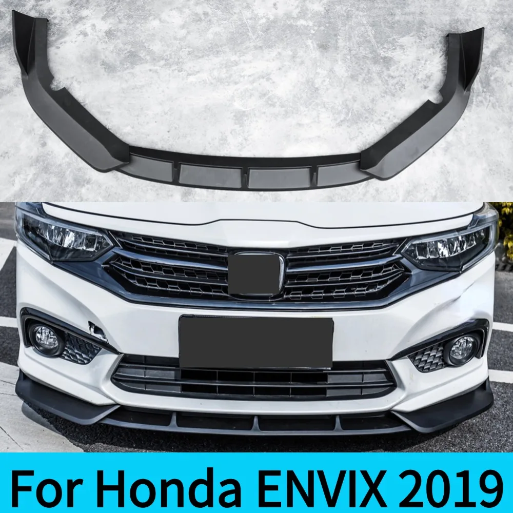 For Honda ENVIX 2019 3 PCS/ ABS material Small Car Body Kit Anti-collision Front Bumper Lip Spoiler Diffuser Shovel