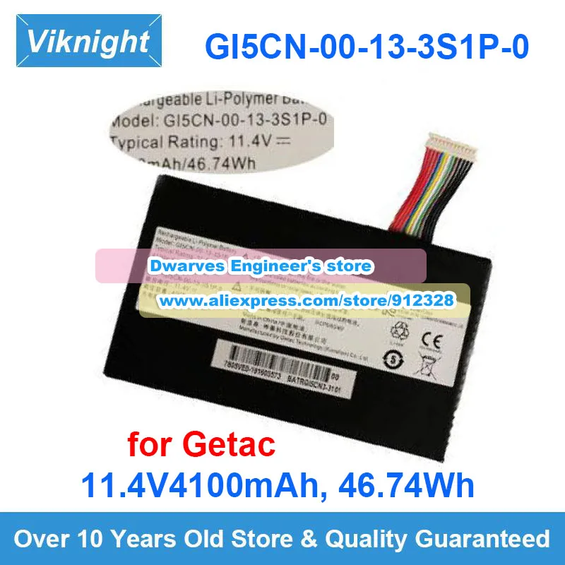 

Genuine 11.4V 4100mAh 46.74Wh Laptop Battery GI5CN-00-13-3S1P-0 GI5CN00133S1P0 For Getac BATRGI5CN3-3101 3ICP6/63/69