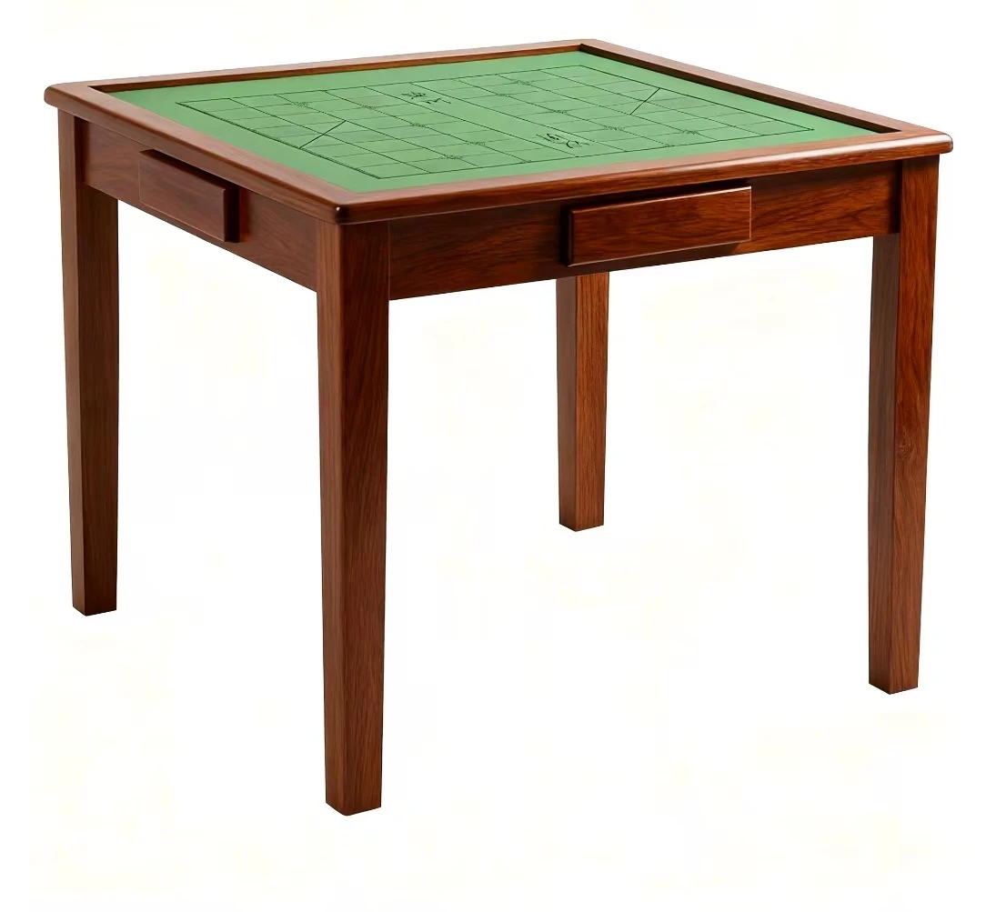 

Modern Leisure Chess Mahjong Table for Elderly Center Home Furniture Wooden Square Table with Drawers