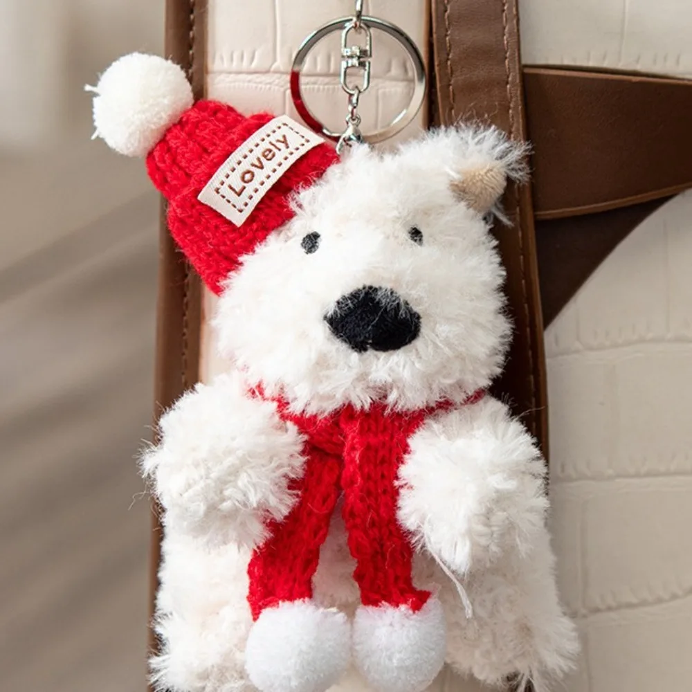 Ciondolo per borsa delle Highland occidentali ripiene Animale del fumetto Anti-perso Peluche Cucciolo Portachiavi Peluche Simpatico ciondolo per auto Decorazione