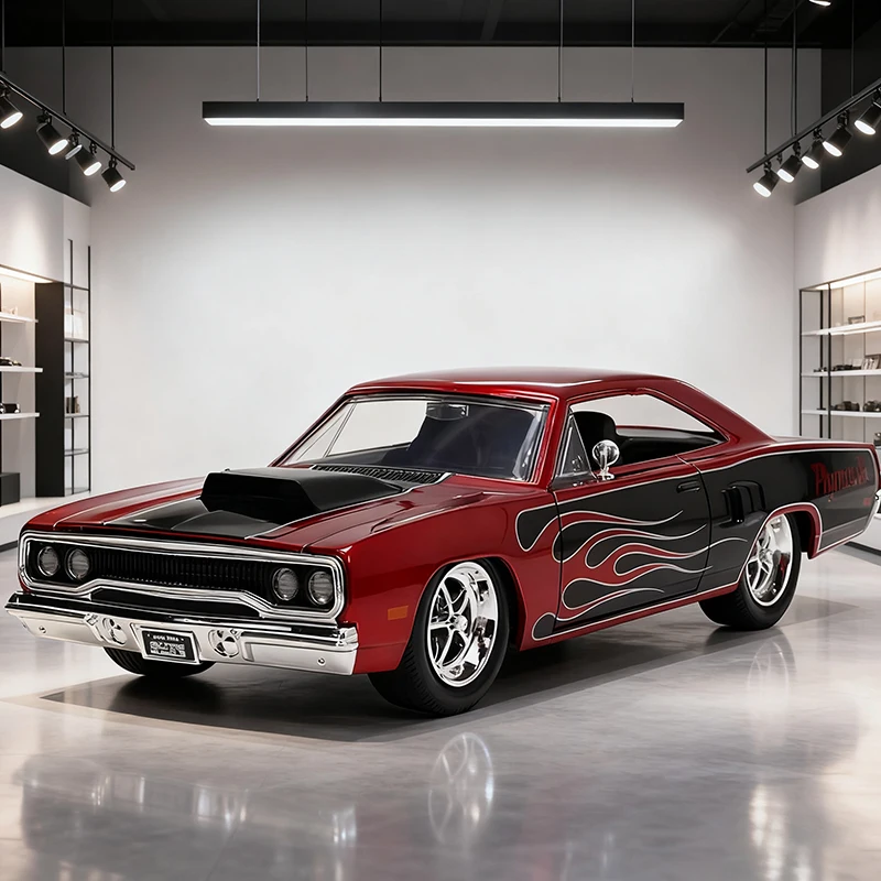 

JADA 1:24 Plymouth Road Runner 1970, легкосплавный автомобиль, литье под давлением и игрушечный транспорт, модель автомобиля, миниатюрная масштабная модель автомобиля для детей