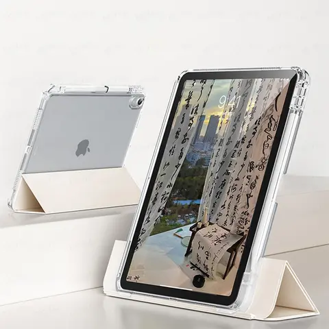 iPad Pro 11 2024 A2836 M4 Pro 13 Air M2 12.9 용 연필 홀더 케이스 포함 M3 Air 11 Air 5 용 6 세대 분리형 커버