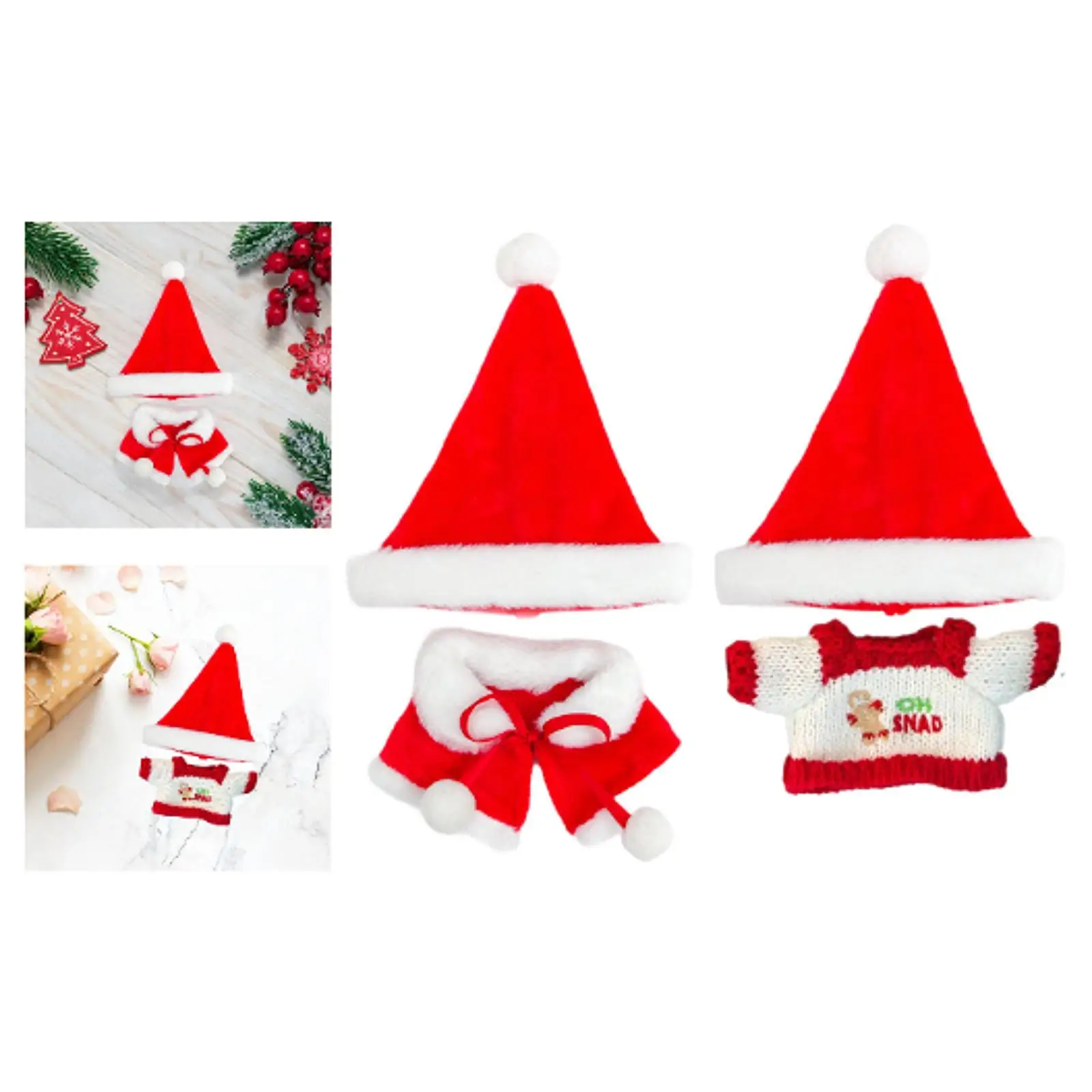 Vestiti per bambole da 15 cm 17 cm Vestiti per bambole in peluche Abiti comodi alla moda per Natale