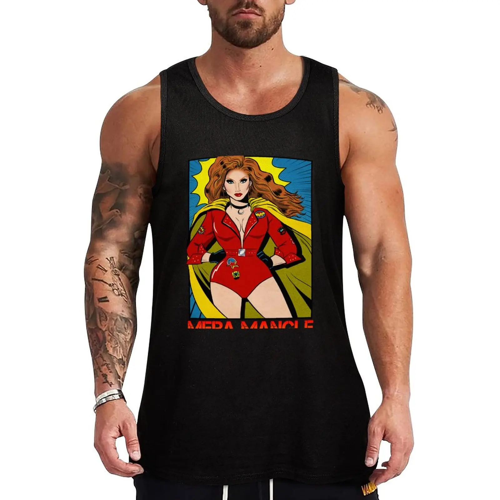 Mera Mangle - The Drag Hero Tank Top, camiseta básica, camiseta sin mangas, camisa informal ligera