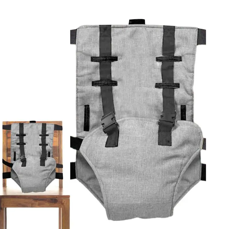 Arnés de tela Oxford para silla alta, asiento portátil y plegable para viaje, cinturón de seguridad para niños pequeños y restaurantes